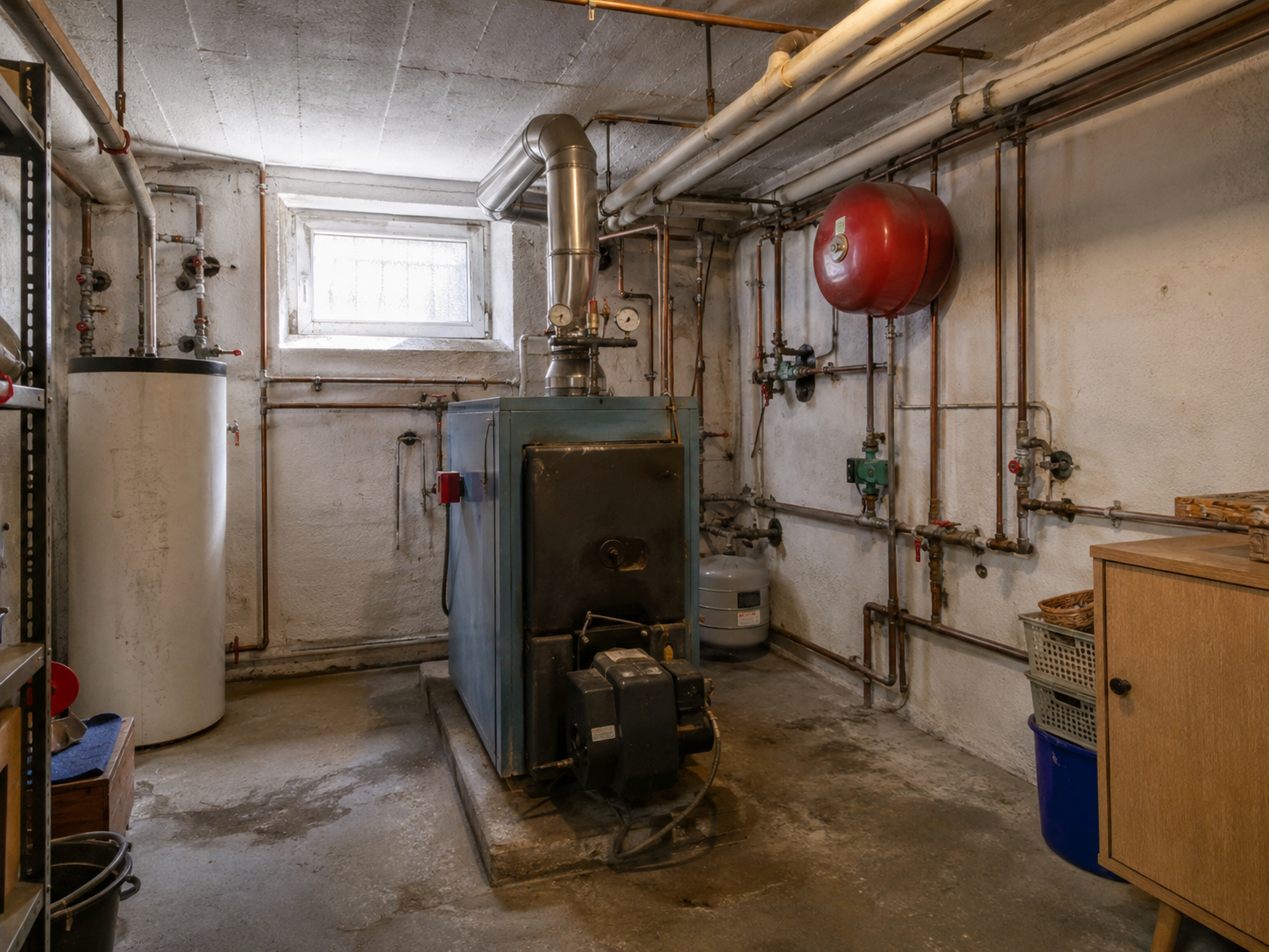 Ältere Heizungsanlage vor der Modernisierung