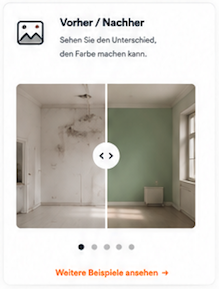 Interaktiver Vorher-Nachher-Vergleich für Malerprojekte
