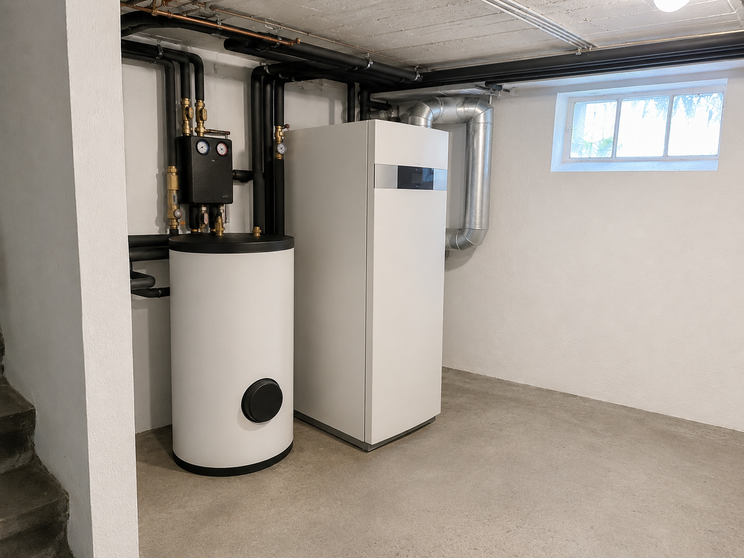 Modernisierte Anlage mit Wärmepumpe