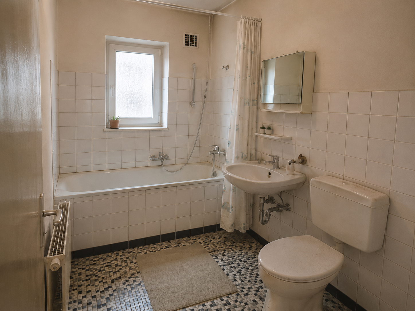 Badezimmer vor der Modernisierung